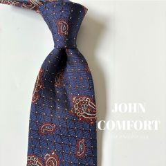 未使用】JOHN COMFORT ジョンコンフォート ネクタイ ドット 紺 - メルカリ