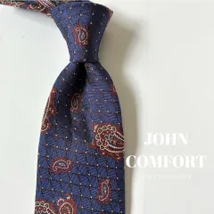 【良品】 JOHN COMFORT / ペイズリー柄 ジャカード ネクタイのサムネイル