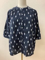 アトリエナルセ 刺繍入り リネン100% 半袖プルオーバー - メルカリ