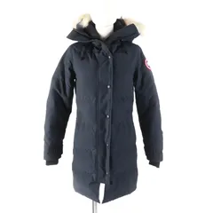良品★CANADA GOOSE カナダグース 2302JL マッケンジー パーカ ヘリテージ ファー・フード・ロゴワッペン付 ZIP UP ダウンコート ネイビー S/P カナダ製 国内正規品 レディース
