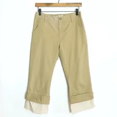 ピンクハウス★裾のフリルが可愛い♪ ロールアップクロップドパンツ サイズ3(M) ベージュ系 z18423のサムネイル