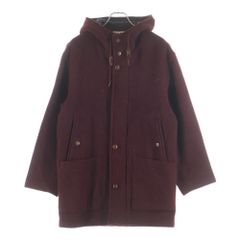L.L.Bean (エルエルビーン) 90s ウール フーデッドコート ジップアップ ハーフコート USA製 バーガンディ