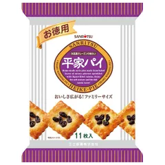 三立製菓 お徳用 平家パイ 11枚×12袋入| 送料無料 お菓子 パイ 洋酒漬けレーズン ストック おやつ スイーツ クッキー 焼き菓子 ケース買い まとめ買い 業者 仕入れ 大量 たっぷり 大容量のサムネイル