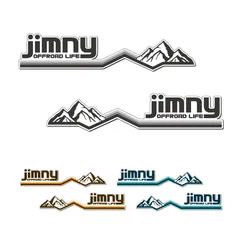 (透明) ジムニー サイドデカール 山 小 29cm 左右セット セット売り jimny ノマド シエラ アウトドア マウンテン キャンプ 　リア ステッカー シール おしゃれ シンプル かっこいい 四駆 オフロード ドライブ ステッカーチューン イメチェン