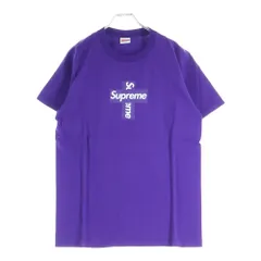 SUPREME (シュプリーム) 20AW Cross Box Logo Tee クロスボックスロゴ プリント 半袖Tシャツ カットソー パープル