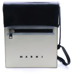 MARNI (マルニ) TRIBECA トライベッカ レザー ロゴプリント ショルダーバッグ SBMQ0036A0 ホワイト/ブラックのサムネイル