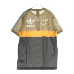 adidas (アディダス) ORIGINALS × HUMAN MADE (ヒューマンメイド) GRAPHIC TEE グラフィック 半袖Tシャツ カットソー ベージュ/オレンジ/ブラウン 5517-343-0609