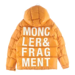 MONCLER (モンクレール) 19AW ×FRAGMENT HANRIOT フラグメント アンリオ ワッペン バックロゴ フーデッド ジップアップ ダウンジャケット オレンジ E209U4130750 E209U4130750