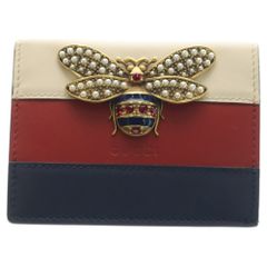 GUCCI 二つ折り財布 ビーズ蜂モチーフ - メルカリ