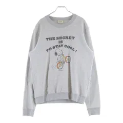 SAINT LAURENT PARIS (サンローランパリ) 21AW ×PEANUTS ピーナッツ スヌーピー プリント クルーネック 長袖 スウェット トレーナー グレー 664350 Y36HTのサムネイル