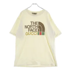 GUCCI (グッチ) ×THE NORTH FACE Oversize T-Shirt ノースフェイス ロゴプリント 半袖Tシャツ カットソー アイボリー 616036 XJDCL