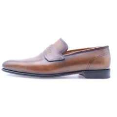 Berluti (ベルルッティ) ブリュレ コインローファー レザーシューズ ブラウンのサムネイル