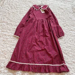 merry jenny メリージェニー　フラワー　ワンピース　赤　新品 flowerステンカラーワンピース