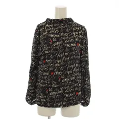 ナラカミーチェ NARA CAMICIE シャツ ブラウス 1 黒 長袖 総柄 襟付き /JP