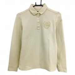 キャロウェイ 長袖ポロシャツ ベージュ ゴールドロゴ レディース M ゴルフウェア Callaway