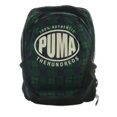 プーマ PUMA リュックサック デイバッグ チェック柄 黒 緑 /AQ ■OS