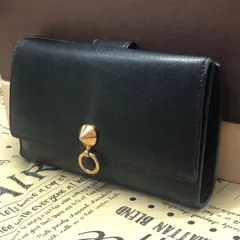 フェンディ 折り財布 革 黒 Wホック カード 札入れ 小銭GA423