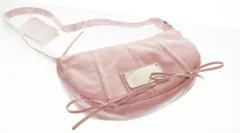 マーティンキム Matin Kim HALF SHIRRING RIBBON ROUND BAG クロスボディ バックル バッグ ロゴ トートバッグ  韓国 K-POP バッグ レディースバッグ ショルダーバッグ・メッセンジャーバッグ ピンク 103B-209