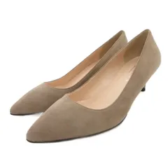 コルソローマ ノーヴェ CORSO ROMA 9 パンプス スエード アーモンドトゥ ヒール 37 ベージュ系 /UO