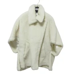 美品 23AW Max Mara マックスマーラ アルパカ テディベア ポンチョケープ 23473619336 アイボリー レディース 古着 中古 USED