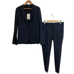 美品 Theory セオリー TAILOR LADARIUS.L TREECA.J テーラードジャケット パンツ スーツ セットアップ サイズ2 ネイビー レディース 古着 中古 USED
