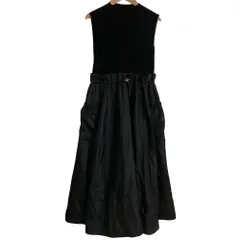 美品 CELFORD セルフォード リブニット 切替 ノースリーブワンピース サイズ36 ブラック レディース 古着 中古 USED