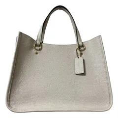 美品 COACH コーチ タイラー 2WAY トートバッグ ショルダーバッグ C3460 ホワイト レディース 古着 中古 USED