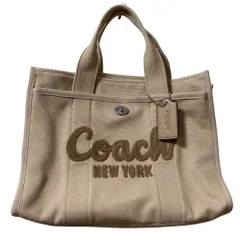 美品 COACH コーチ カーゴ トートバッグ ショルダーバッグ CP158 ブラウンベージュ レディース 古着 中古 USED