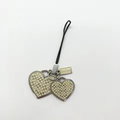 ◎I919 COACH コーチ シグネチャー ハートストラップ キーホルダー チャーム(ma)