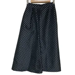 美品 23AW LE CIEL BLEU ルシェルブルー ドットジャガード ハーフフレアスカート 36 ブラック レディース 古着 中古 USED