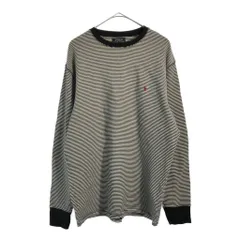 Polo by Ralph Lauren ポロ ラルフローレン 長袖Ｔシャツ 大きいサイズ ボーダー ブラック(メンズ 2XL)中古 古着 X4234