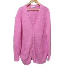 美品 MADISONBLUE マディソンブルー LOOSE BIG V CD MOHAIR オーバーサイズ ニット カーディガン MB224-8017 サイズ1 ピンク レディース 古着 中古 USED
