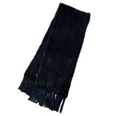 ルシェルブルー LE CIEL BLEU ストール ミンク マフラー フリンジ LE CIEL BLEU - お値下げ ルシェルブルー ミンクファーストールの通販