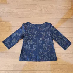 大島紬の　ブラウス(数回着用)　着物リメイク
