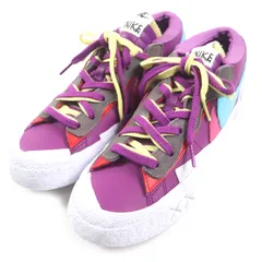 未使用品▼NIKE KAWS SACAI ナイキ カウズ サカイ DM7901-500 BLAZER LOW PURPLE DUSK パープルダスク スウェード レザー スニーカー 27 箱付き メンズ