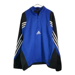 00年代 adidas アディダス ハーフジップ プルオーバージャケット スポーツ ブルー(メンズ M)中古 古着 X4235