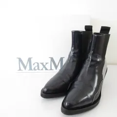 良品 SPORTMAX スポーツマックス サイドゴア チェルシーブーツ サイズ36 1/2 約23.5cm ネイビー ブラック レディース 古着 中古 USEDのサムネイル
