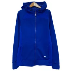 美品 UNDER ARMOUR アンダーアーマー ジップアップパーカー L ブルー レディース 古着 中古 USED