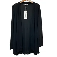 未使用 23区 23SS 接触冷感 マルチ機能 シアー ショート カーディガン 大きいサイズ 46 ブラック レディース 古着 中古 USED