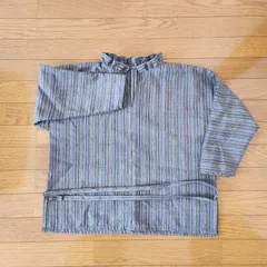 紬の着物から　ブラウス　着物リメイク