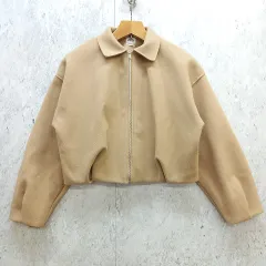 ZARA ザラ ボンバージャケット ゆったり カジュアル ジップアップ 襟付き ベージュ MｰLサイズ ◎、〇◇☆