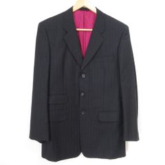 良品 Paul Smith COLLECTION ポールスミスコレクション ピンストライプ 3B テーラードジャケット Mサイズ チャコールグレー メンズ 古着 中古 USED