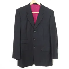 良品 Paul Smith COLLECTION ポールスミスコレクション ピンストライプ 3B テーラードジャケット Mサイズ チャコールグレー メンズ 古着 中古 USED