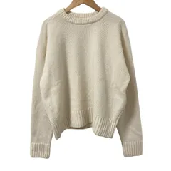 良品 23AW ATON エイトン ウール シルク カシミヤ クルーネック ニット セーター KRAGSW0920 サイズ2 アイボリー レディース 古着 中古 USEDのサムネイル