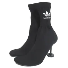 未使用 BALENCIAGA バレンシアガ アディダスコラボ SOCK BOOTIE ニット ソックス ショートブーツ 722298 サイズ35 22.5cm ブラック レディース 古着 中古 USEDのサムネイル
