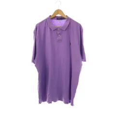 ポロ ラルフローレン POLO RALPH LAUREN ポロシャツ 半袖 ロゴ刺繍 XL 紫 パープル /AT ■OS