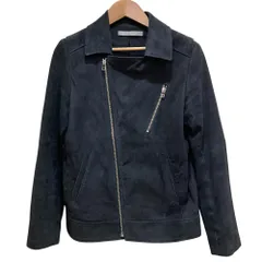 良品 Theory luxe セオリーリュクス SILKY SUEDE NOB スエード ライダースジャケット SIZE38 ブラック レディース 古着 中古 USED
