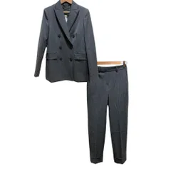 未使用 23AW Theory luxe セオリーリュクス EDEN ダブルブレスト ジャケット パンツ スーツ セットアップ サイズ32 グレー レディース 古着 中古 USED