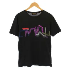 ディーゼルブラックゴールド DIESEL BLACK GOLD Tシャツ 半袖 クルーネック ストレッチ ロゴ プリント S 黒 ブラック /BB