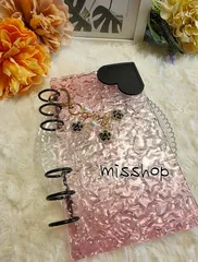 ③◆A6アクリルバインダー水流レッドset◆◇韓国人気SNS◇◆A6アクリルバインダー◆ 新品バインダー貯金 A6アクリルバインダー 韓国 saving 家計管理 貯金リフィル 推し活